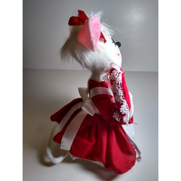 ANNALEE Love Heart Valentines Fancy Dressed White Female Mouse Doll 7.5" - Picture 5 of 8
